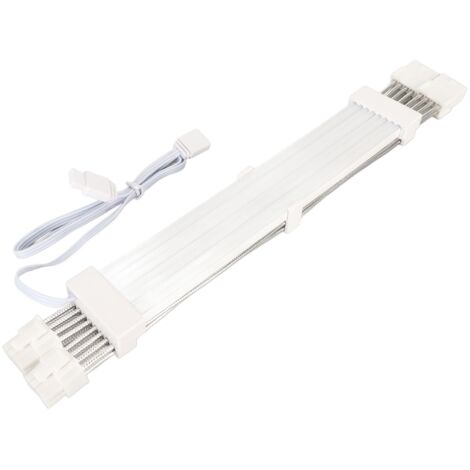 5V 18AWG ARGB-Verlängerungskabel mit Ummantelung, flexibel und hochhell, kompatibel mit Netzteilen und Mehrfarbenmodi, dualer 8-Pin-Anschluss für GPUs