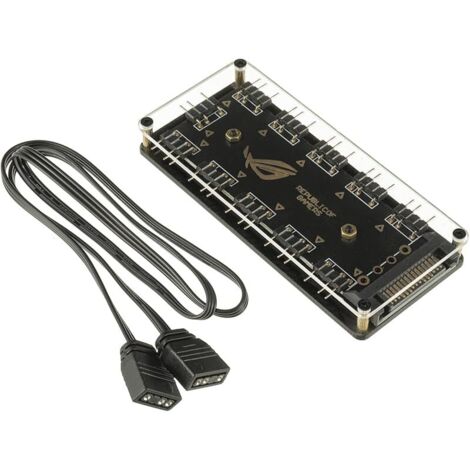 5V 3 pin RGB LED Splitter Hub,10 Hub Splitter Adaptateur de câble d'extension d'alimentation, utilisé pour étendre l'interface ARGB de la carte mère