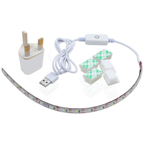 5V 6500K 30cm LED Light Strip US Plug 110‑240V