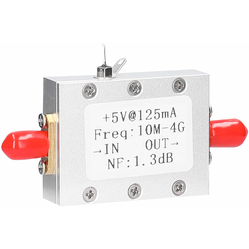 

+ 5V @ 125mA Amplificador de bajo ruido Modulo de radioaficionado LNA 10M-4GHz Frecuencia NF = 1.3dB RF FM HF VHF / UHF Ham Ra