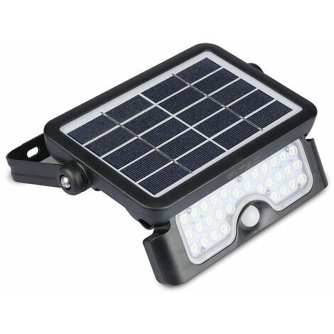 5W 30LED Batteriebetriebene Solar-LED-Wandleuchte mit Bewegungssensor und Kippfuß Dämmerung 4000K IP65