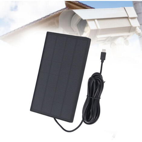 5W 5V IP66 Solarpanel mit Halterung, Micro-USB Typ-C Sicherheitskamera