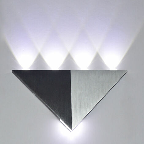 5W Aluminium Dreieck LED Wandleuchte AC90-265V High Power LED Indoor Modern Home Lighting (Weißes Licht)