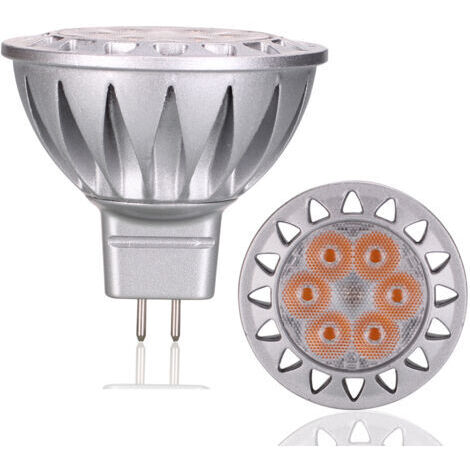 5W LED bulbs replace 20W/35W halogen bulb, warm white light (2700K), low voltage 12V, MR16 (GU5.3) socket for outdoor lighting, non-dimmable, 450lm, 38° beam angle, package size
