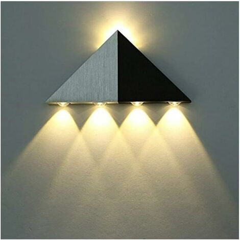 5W LED Wandleuchte Innen Dreieckslampe Modernes Original Design Dekorative Beleuchtung Aluminiumleuchte für Schlafzimmer Flur Wohnzimmer - Warmweiß