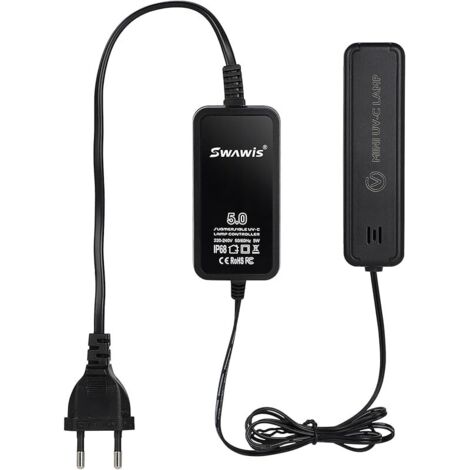 5W Mini UV Aquarium Stérilisateur Lampe, 220V UV Stérilisateur pour Aquarium avec Bouclier Lumineux, pour Stérilisation sous l'eau Élimination Algues Désodorisation