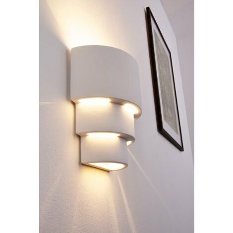 5W Moderne Wandleuchte Warmweiß LED Wandlampe im Eleganten Design Wandleuchte Aluminium Deckenlampe für Wohnzimmer Schlafzimmer Flur Treppe Weiß