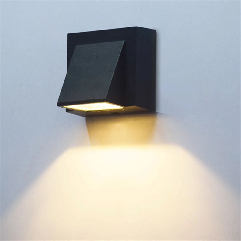 

5W Moderno Simple Creativo Exterior Impermeable LED Luz de pared Lámparas de patio Lámpara de puerta Terraza Balcón Jardín Aplique de pared