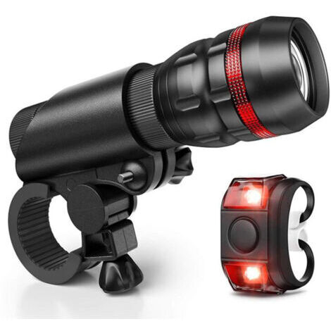 5W Mountainbike-Scheinwerfer-Kit, Fahrradtaschenlampe, wiederaufladbarer Zoom, starkes Licht (Stil 3)