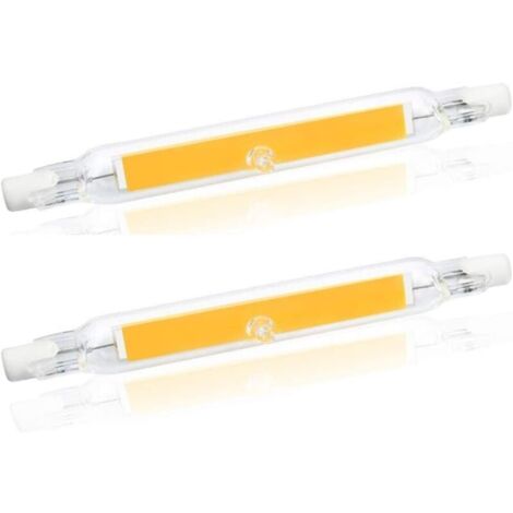 5W R7S 78MM Ampoule LED de J78 COB filament, 500 lumens 360 degrés, ampoule halogène 30W 48W 50W équivalent, parfait pour maison, cuisine, pièce, balcon, bureau, etc (2pcs, Blanc Chaud 2700K)