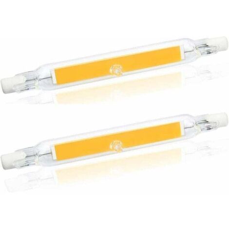 5W R7S 78MM Ampoule LED de J78 COB filament, 500 lumens 360 degrés, ampoule halogène 30W 48W 50W équivalent, parfait pour maison, cuisine, pièce, balcon, bureau, etc (2pcs, Blanc Chaud 2700K)