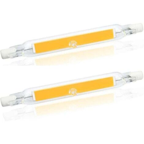 5W R7S 78MM Ampoule LED de J78 COB filament, 500 lumens 360 degrés, ampoule halogène 30W 48W 50W équivalent, parfait pour maison, cuisine, pièce, balcon, bureau, etc (2pcs, Blanc Chaud 2700K) [Classe