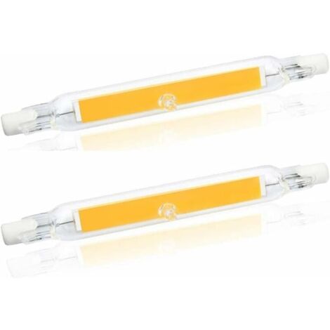 5W R7S 78MM Ampoule LED de J78 COB filament, 500 lumens 360 degrés, ampoule halogène 30W 48W 50W équivalent, parfait pour maison, cuisine, pièce, balcon, bureau, etc (2pcs, Blanc Chaud 2700K)-LIAIKI