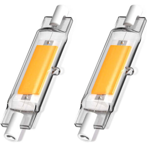 5W R7S 78MM Ampoule LED de J78 COB filament, 500 lumens 360 degrés, ampoule halogène 30W 48W 50W équivalent, parfait pour maison, cuisine, pièce, balcon, bureau, etc (2pcs, Blanc Froid 6000K)
