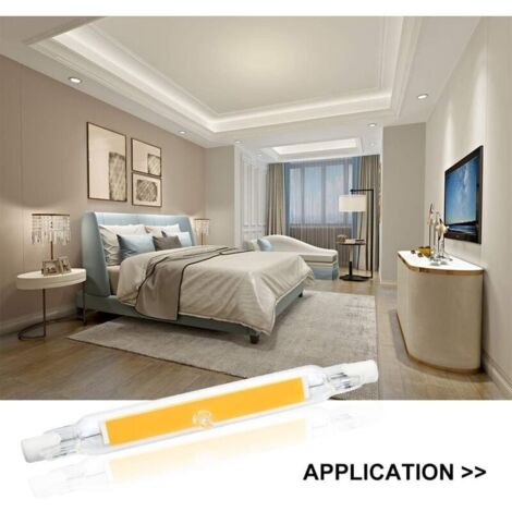 5W R7S 78MM Ampoule LED de J78 COB filament, 500 lumens 360 degrés, ampoule halogène 30W 48W 50W équivalent, parfait pour maison, cuisine, pièce, balcon, bureau, etc H593