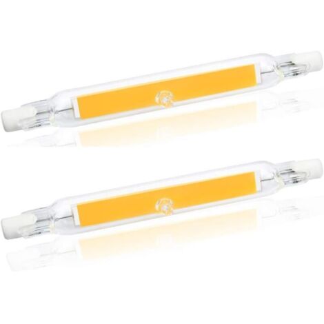 5W R7S 78mm J78 COB LED-Filamentlampe, 500 Lumen, 360° Abstrahlwinkel, entspricht einer 30W-, 48W- oder 50W-Halogenlampe. Ideal für Zuhause, Küche, Schlafzimmer, Balkon, Büro usw. (2er-Pack, kaltweiß