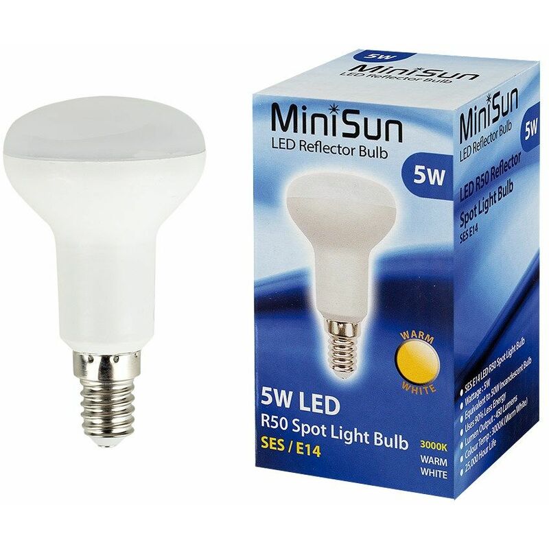 5W SES E14 R50 Reflector LED Spotlight Bulb Warm White - Pack of 6