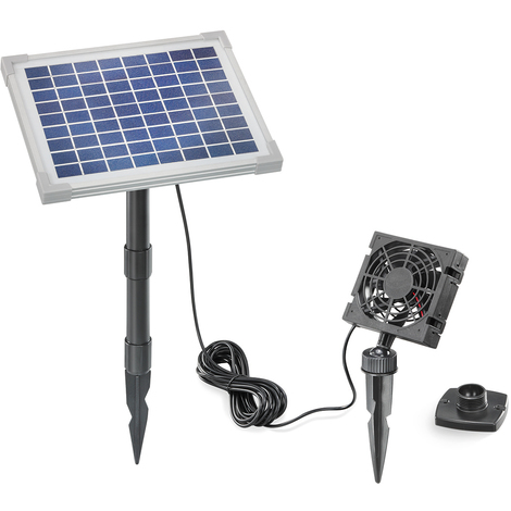 Ejoyous Solarpanel Lüfter Kit, 100 W Wasserdichter Solarlüfter  Solarbetriebener Ventilator Runder Solarpanel Abluftventilator für  Gewächshäuser