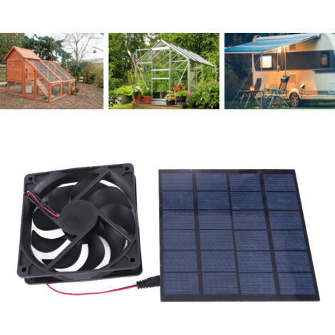 5W Solarventilator, umweltfreundliches Kompaktset für Hundehütte, Hühnerstall, Wohnmobil, Camping [EVN] [5V/800mA]