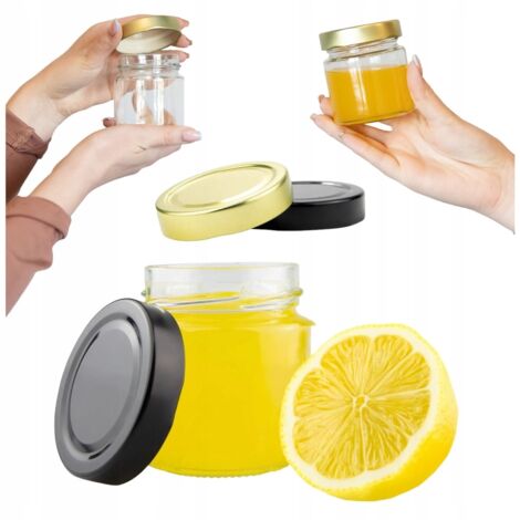5X ATENA tarro de cristal 225 ml + TAPA ALTA FI66 para MERMELADA VELAS MIEL