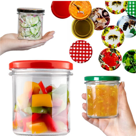 5x barattoli di vetro da 350 ml di paté di carne e miele, conserve semplici per candele