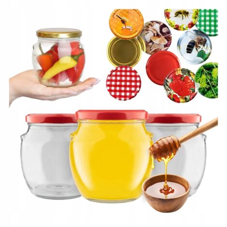 5X Barattolo anfora 520 ml CONSERVE PER MARMELLATE + COPERCHIO