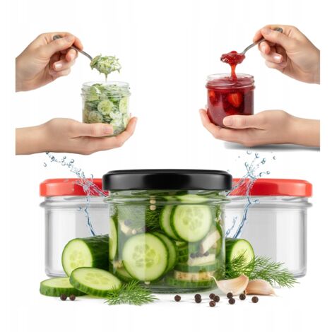 5x BARATTOLO DRITTO 140ml CONTENITORE PER ALIMENTI MIELE MARMELLATA CREMA CANDELE BARATTOLI