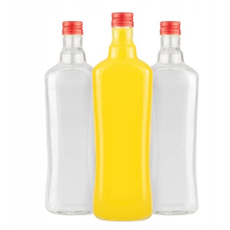 5x bottiglie di vetro DIVA 500 ml BOTTIGLIE DI VETRO PER LIQUORI MOONSHINE VINO 0,5l