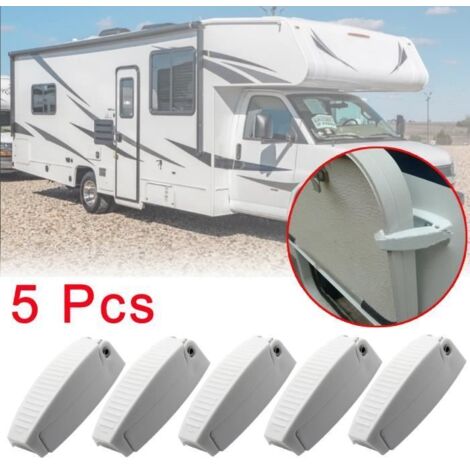 5x Clips de crochet de loquet porte de bagage Support blanc de porte de coffre pour camping-car de remorque RV