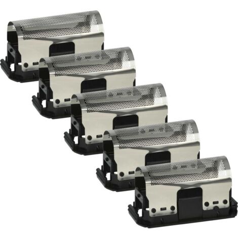 5x Cuchillas Recambio Compatible Braun S5 + Marco, Negro/Plateado, para Afeitadora Eléctrica-Producto compatible