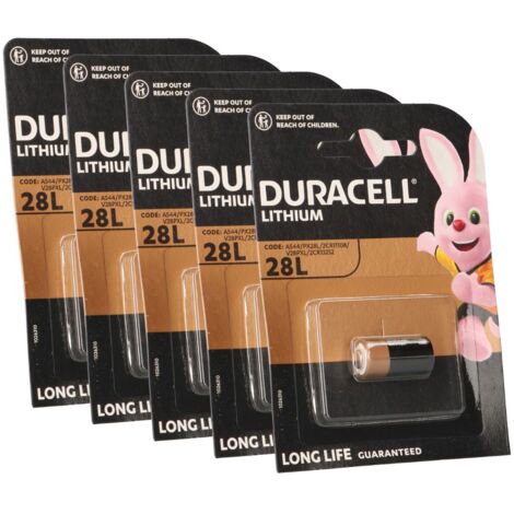 5x Duracell Photobatterie PX28 Lithium 6V 150mAh (5x 1er Blister)