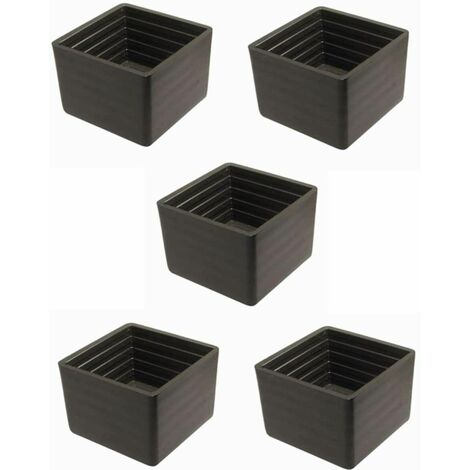 5x embout de tube carré 20x20 plastique bouchon capuchon noir 20mm bricolage