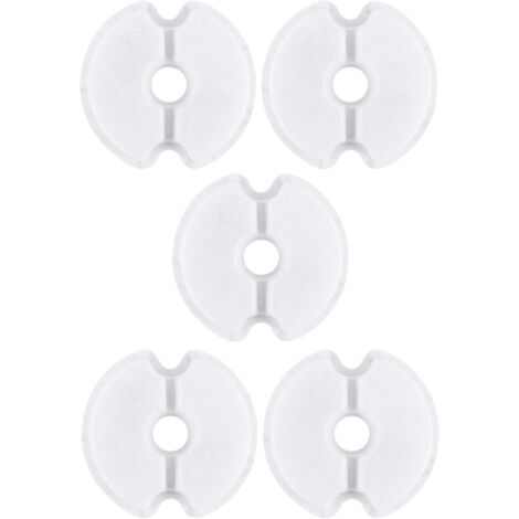 5X Filtre Fontaine Eau Chat Rond Résine Charbon Actif 4 Couches Filtration Mousse Chien Animal Universel, 104mm