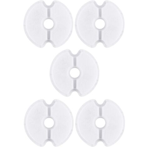5X Filtre Fontaine Eau Chat Rond Résine Charbon Actif 4 Couches Filtration Mousse Chien Animal Universel, 104mm