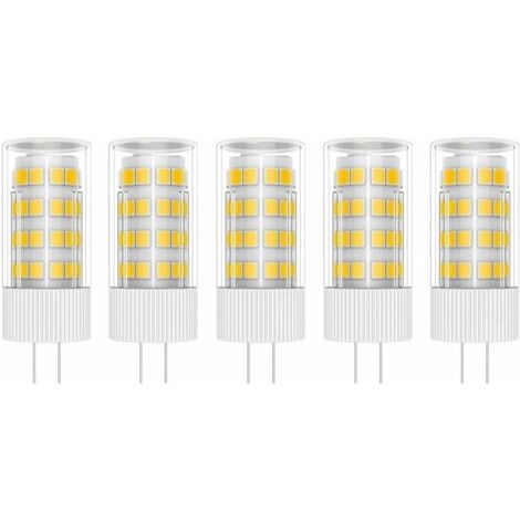 5X G4 Lampe LED 5W Ampoule Lampe 51 SMD 2835LEDs Blanc Chaud 3000K Ampoule LED 400LM Équivalent à lampe halogène 50W AC 220V [Classe énergétique A+]-LIAIKI