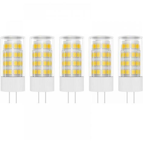 5X G4 Lampe LED 5W Ampoule Lampe 51 SMD 2835LEDs Warmweiß 4500K LED Birne Äquivalent zu 50W Halogenlampe AC/DC 220V