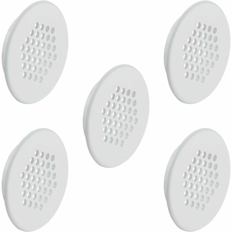 Cyclingcolors - 5x Grille de ventilation aération ronde en plastique diamètre encastrement 35mm hauteur 8mm Cache Protection Plafond Mur Menuiserie,