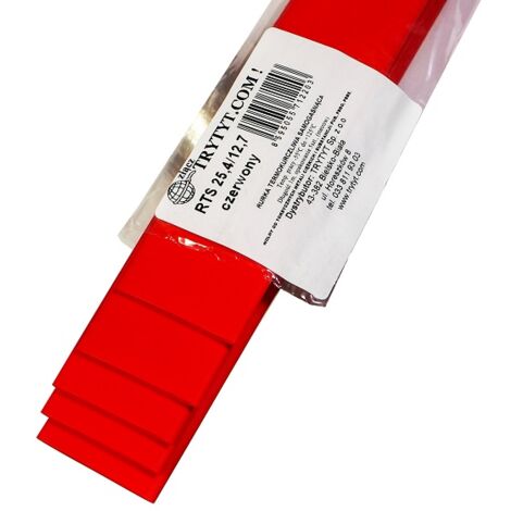 5x guaine termorestringenti rosse RTS 25.4/12.7