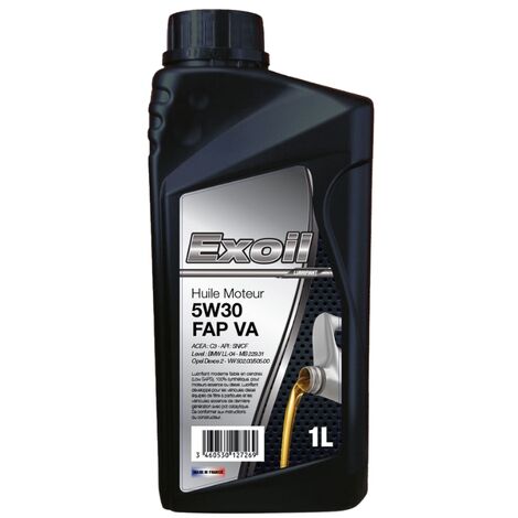 5x Huile Moteur Exoil 5W30 C3 Compatible avec BMW et Opel 1 Litre