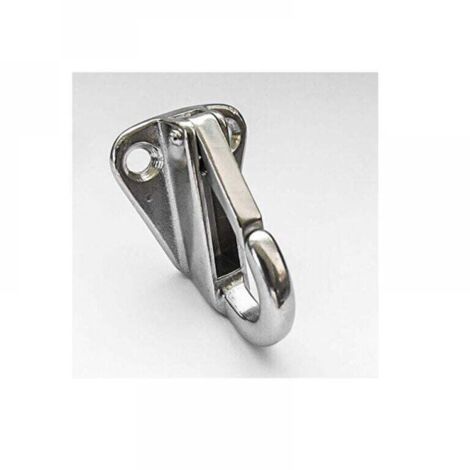 5x Karabiner auf Edelstahlplatte - Karabiner - ∅ bis 10 mm