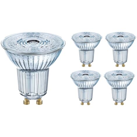 5x Osram Parathom Foco LED GU10 PAR16 4.5W 350lm 36D - 940 Blanco Frio | Mejor reproducción de color - Regulable - Reemplazo 50W