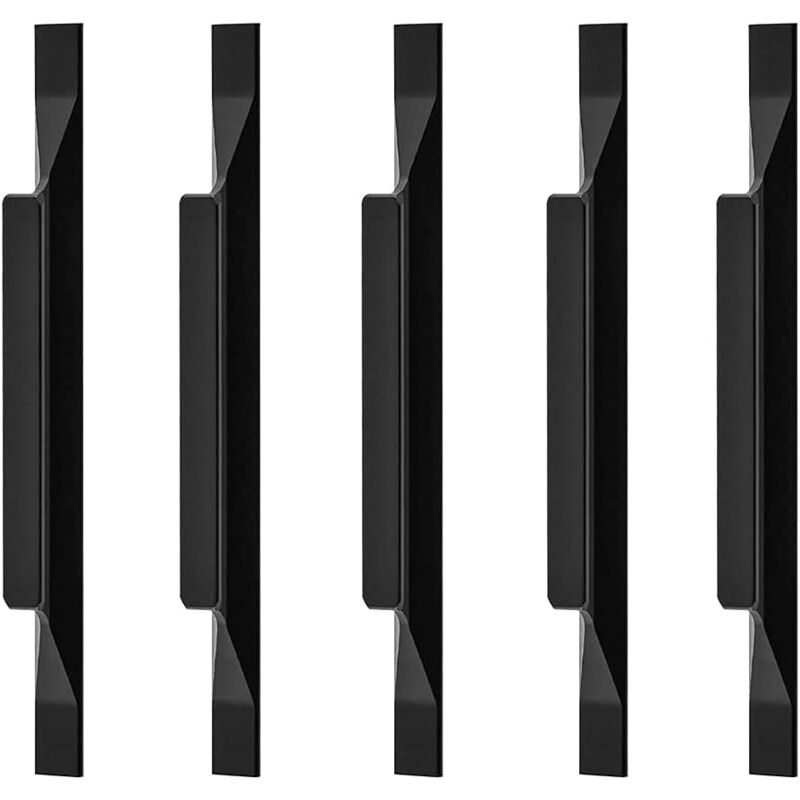 5x Poignées Européennes en Alliage D'aluminium Armoires de Cuisine Tire Poignées de Penderie Tirette Longueur Totale 300mm Distance du Trou 192mm