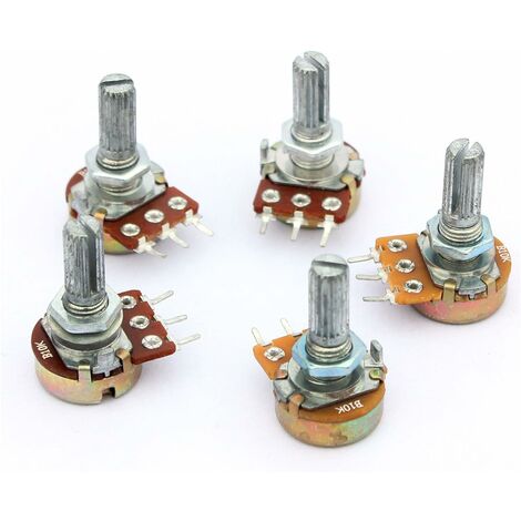 5X potentiometre B10K 10K ohm Simple lineaire Conique Rotatif