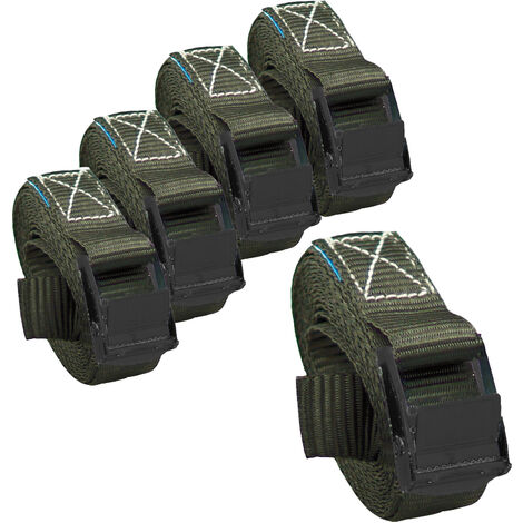 5x Profi Spanngurt Gurt Zurrgurt Klemmschloss Auto 1-tlg 2,5m 250 kg Anthrazit