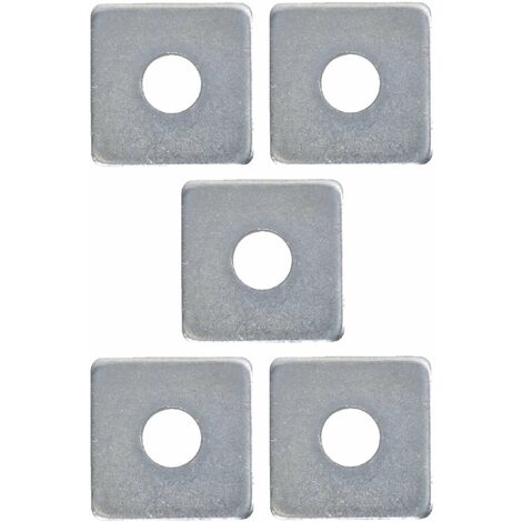5x Rondelle plate carrée avec trou rond en acier DIN 436 Universel Construction Bois Vis Boulon Fixation Quincaillerie, M12 x 40 x 4mm