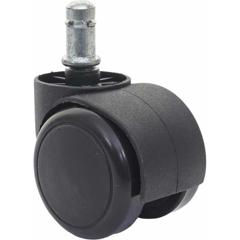 HHG - jamais utilisé] 5x roulettes pour sol dur 332, roulettes pour chaise de bureau, 150kg capacité de charge 50mm, noir