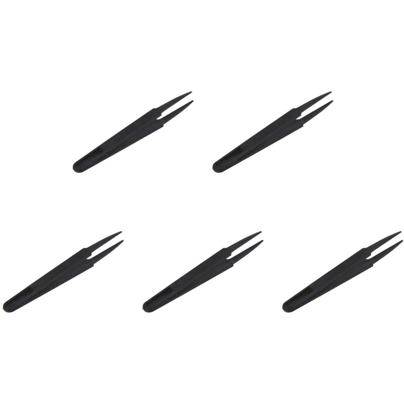 Image of 5X Schwarz Kunststoff Anti Pinzette Reparatur Werkzeug