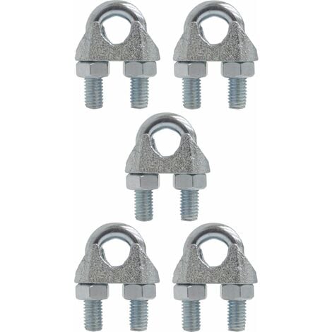 5x serre câble étrier 8mm 5/16 acier universel U clip A = 16mm, B = 34mm, filetage M6