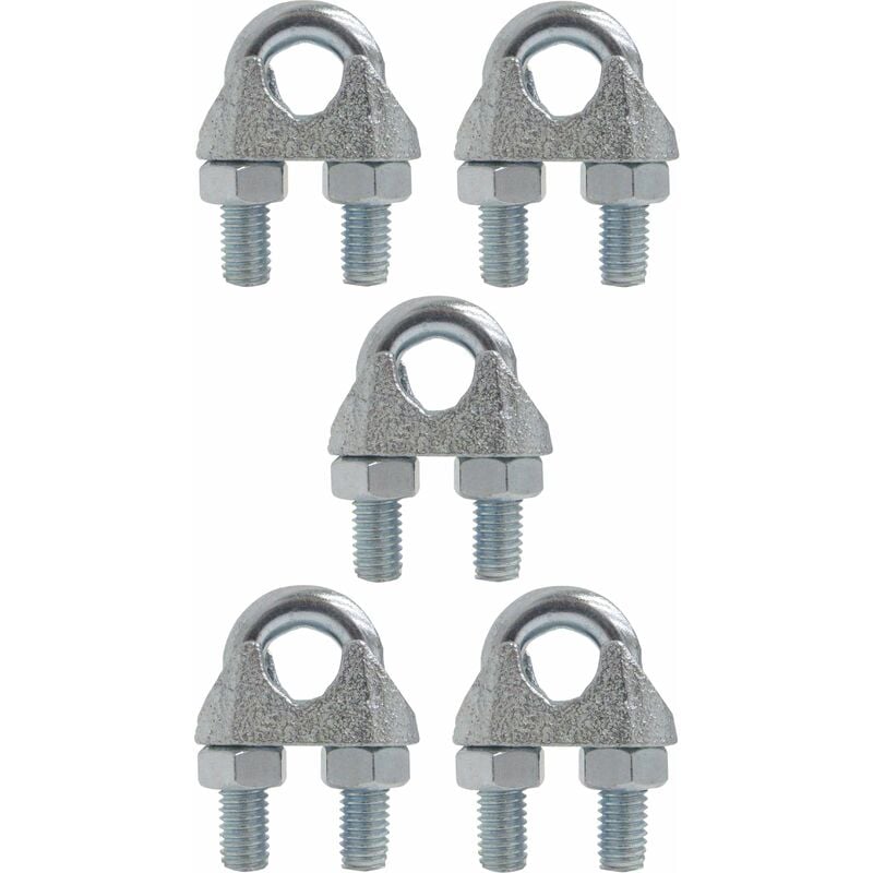 Cyclingcolors - 5x serre câble étrier 5mm 3/16 acier universel u clip a = 11mm, b = 24mm, filetage M5