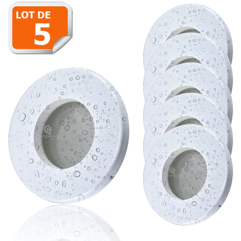 Spot étanche Pour Salle De Bain – IP44 – Blanc – Douille GU10 Céramique – 230V (Neuf)